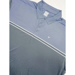 Callaway Opti-Dri Performance Golf Polo Shirt 3XLT Gray Blue Striped Big Tall